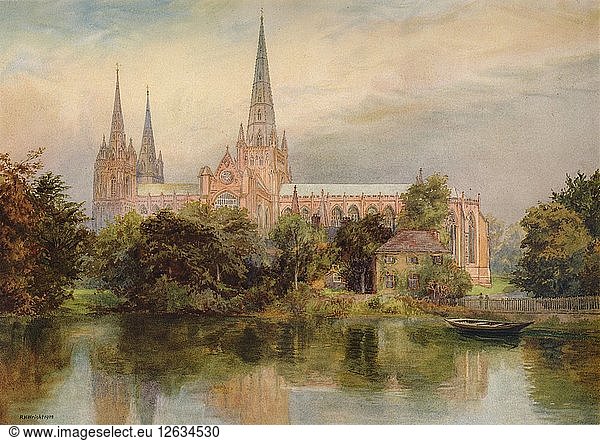 Kathedrale von Lichfield  1902  (1938). Künstler: Richard Henry Wright.
