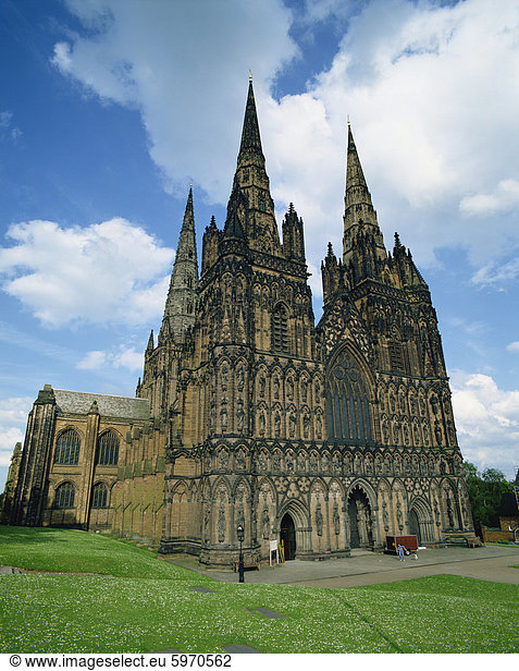 Kathedrale von Lichfield  Lichfield  Staffordshire  England  Vereinigtes Königreich  Europa