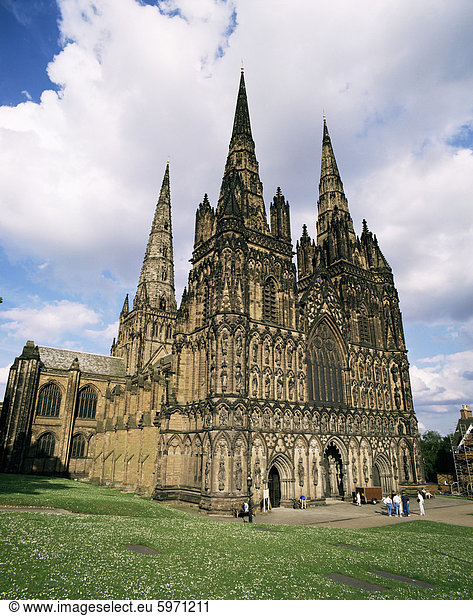 Kathedrale von Lichfield  Lichfield  Staffordshire  England  Vereinigtes Königreich  Europa