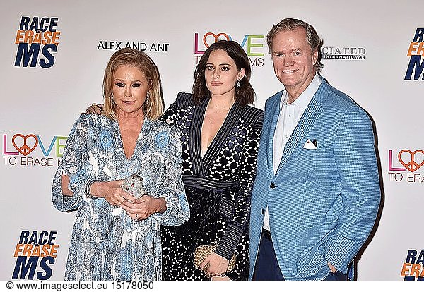 Kathy Hilton  Alexa Dell and Rick Hilton attend the 26th Annual Race to Erase MS Gala at The Beverly Hilton Hotel on May 10  2019 in Beverly Hills  California.