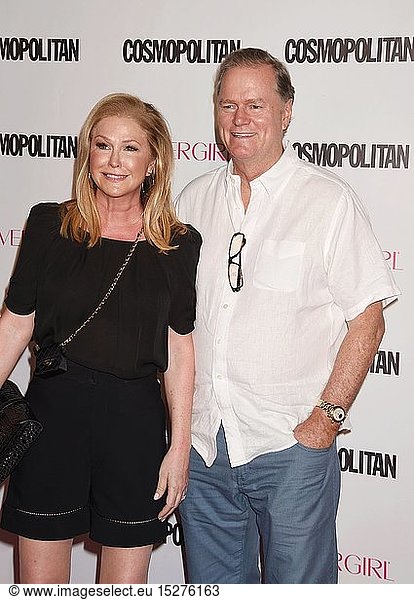 Kathy Hilton and Rick Hilton arrive at Cosmopolitan Magazine's 50th Birthday Celebration at Ysabel on October 12  2015 in West Hollywood  California.