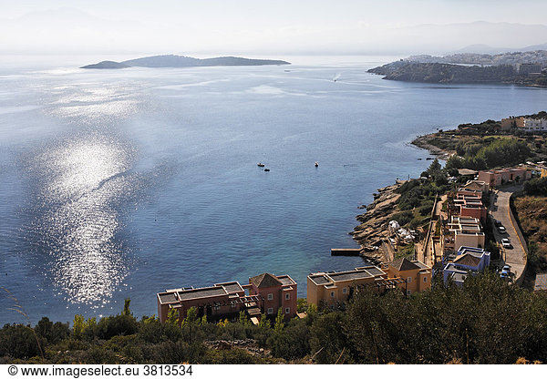 Katsikia bei Agios Nikolaos  Insel Agios Pandes  Golf von Mirabello (Mirambello)  Ostkreta  Kreta  Griechenland
