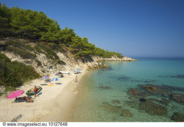 Kavourotypes Strand auf Sithonia  Chalkidiki  Griechenland  Europa