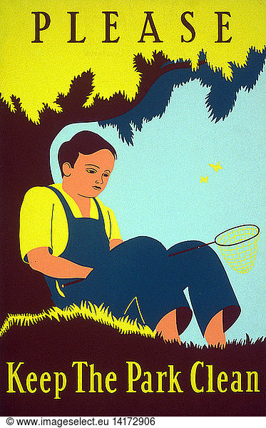 Keep the Park Clean  FAP Poster  1938
