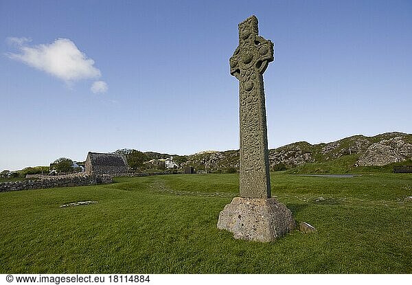 Keltenkreuz  Iona  Innere Herbriden  Schottland  Keltisches Kreuz  Kruzifix