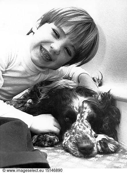 Kennedy  Matthew Maxwell  * 11.1.1965  US Schriftsteller  als Kind mit seinem Hund  Anfang 1970er Jahre  'Max'  Tiere  Tier  Hunde  Irisch-Amerikaner  Irisch Amerikaner  USA  70er  20. Jahrhundert  Menschen  mÃ¤nnlich