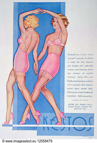 Kestos lingerie advert  1935. Artist: Unknown