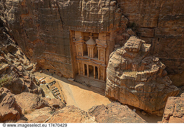 Khazne al-Firaun muasoleum at Rock City of Petra  Jordan