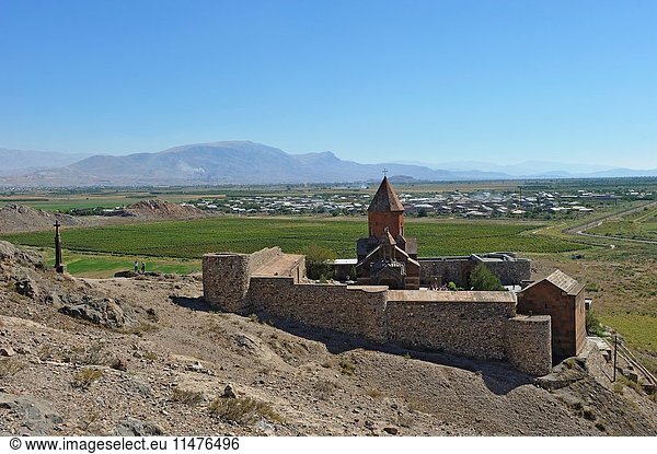 Khor Virap Monastery  Ararat plain  Artashat  Armenia  Eurasia.