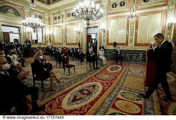 King Felipe VI of Spainattends '40th anniversary of February 23  1981' at Congress of Deputies on February 23  2021 in Madrid  Spain