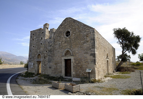 Kirche Agios Georgios  Ausgrabungsstätte Gortis  Gortyna  Kreta  Griechenland  Europa