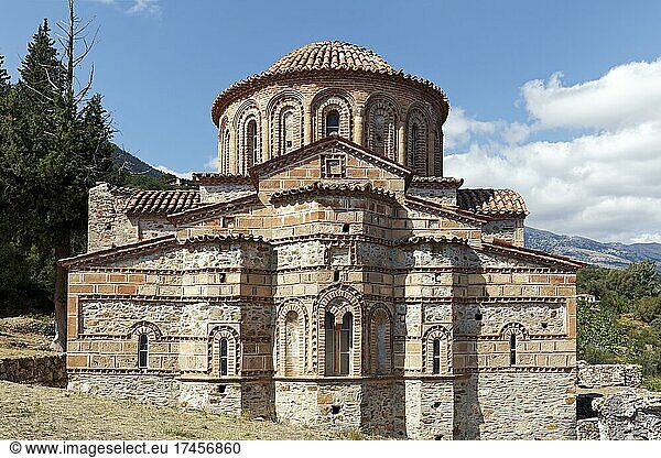 Kirche Agios Theodoros  byzantinische Ruinenstadt Mistra  Mystras bei Sparta  Lakonien  Peloponnes  Griechenland  Europa