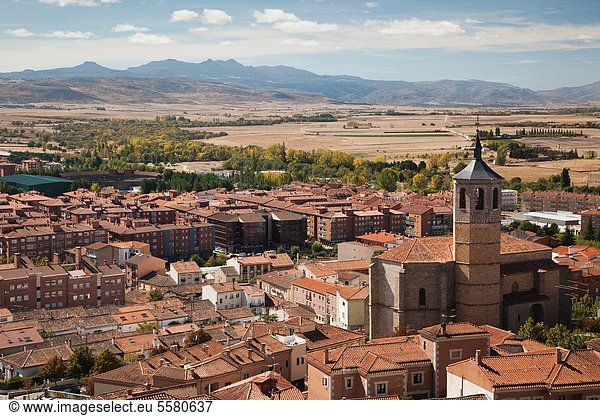 Kirche  Ansicht  Erhöhte Ansicht  Aufsicht  heben  Avila  Avila Provinz  Spanien