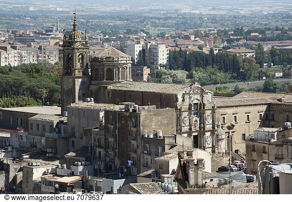 Kirche Ciesa San Francesco d'Assisi Caltagirone Provinz Catania Sizilien Italien Europa