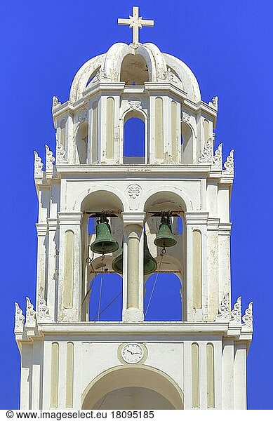 Kirche  Glockenturm  Santorin  Kykladen  Griechenland  Europa