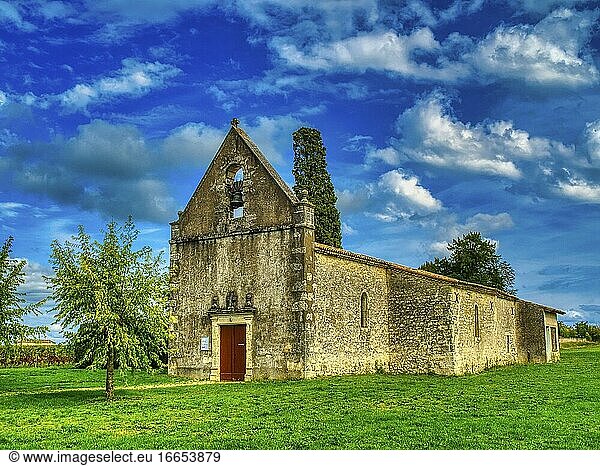 Kirche in Gageac-et-Rouillac  Departement Dordogne  Nouvelle Aquitaine  Frankreich.
