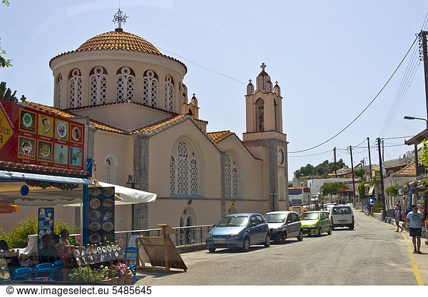 Kirche in Monolithos  Zentrum  Rhodos  Griechenland  Europa