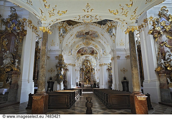 Kirche  Kloster Schäftlarn  Schäftlarn  Bayern  Deutschland  Europa