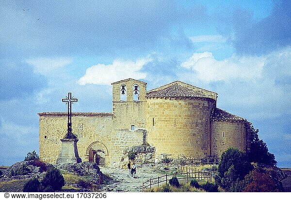 Kirche San Frutos. Naturpark Hoces del Duraton  Provinz Segovia  Kastilien-León  Spanien.