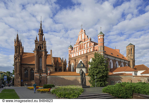Kirche St. Anne und Bernhardine  Senamiestis oder Altstadt  Vilnius  Bezirk Vilnius  Litauen