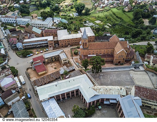 Kirche von Ambositra  Provinz Fianarantsoa  Madagaskar  Afrika