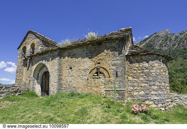 Kirche von Sercué im Canón de Aniscio  Ordesa Nationalpark  Provinz Huesca  Spanien  Europa