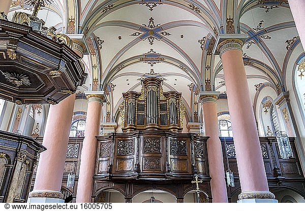 Kirchenorgel der barocken Karmeliterkirche St. Josef Beilstein  Rheinland-Pfalz  Deutschland | Baroque Saint Joseph's Monastery church organ  Beilstein  Rhineland-Palatinate  Germany.