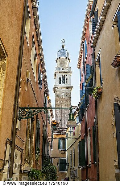 Kirchturm  Altstadt von Venedig  Venetien  Italien  Europa