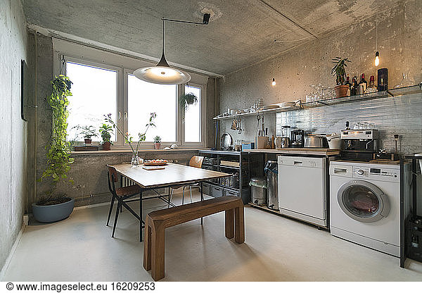 Kitchen in tidy family apartment