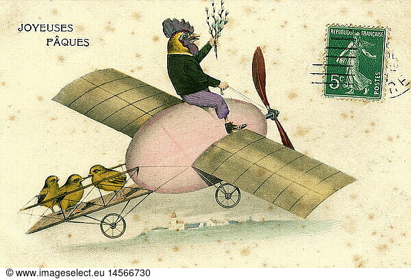 Kitsch  Ansichtskarten  FrÃ¶hliche Ostern  Frankreich  um 1910