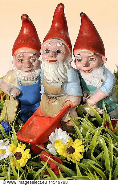 kitsch  garden gnomes  Germany  circa 1965