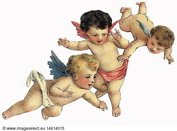 kitsch  three flying little angel  scrap-picture  lithograph  Germany  circa 1900  putt  putto  cherub  angels  flying  three  3  scrap picture  scrap pictures  glossy prints  scrap-picture  scraps  chromos  scrap-pictures  cute  cuter  cutest  lithograph  lithographing  clipping  cut out  cut-out  cut-outs  still  little angel  angelet  floating  baby  babies  children  child  kids  kid  infant  infants  historic  historical  20th century  nostalgia  1900s