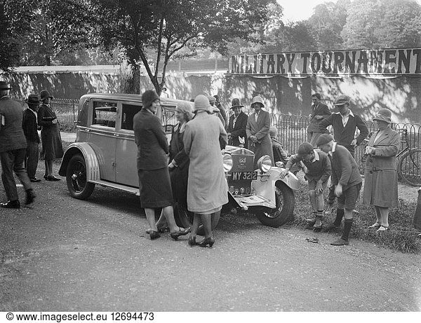 Kitty Brunells Bianchi saloon at the B&HMC Brighton Motor Rally  1930. Artist: Bill Brunell.