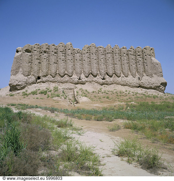KIZ-Kala Festung  datierend aus dem 6. Jahrhundert  alte Merv  UNESCO Weltkulturerbe  Turkmenien  Turkmenistan  Zentralasien  Asien