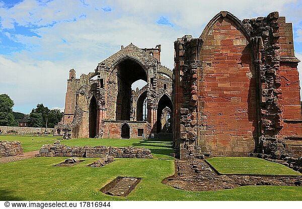 Kloster Melrose  Melrose Abbey  erbaut um 1136  Schottland  Großbritannien  Europa