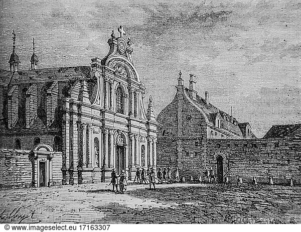 Kloster oder Club der Feuillants  heute zerstört  1672-1792  Geschichte Frankreichs von Henri Martin  Herausgeber Furne 1850.