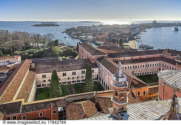 Klosterhöfe auf der Insel San Giorgio  Venedig  Venetien  Adria  Norditalien  Italien  Europa