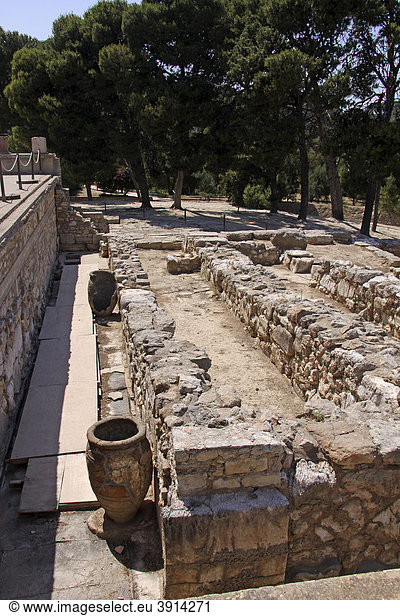 Knossos Ausgrabungsstätte Minoischer Palast Heraklion Kreta Griechenland Europa