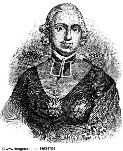 Kollataj  Hugo  1.4.1750 - 28. 2. 1812  poln. Geistlicher und Politiker  Halbfigur  Xylografie  19. Jahrhundert