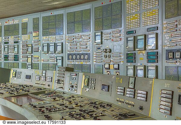 Kontrollraum Block III  AKW Tschernobyl  Sperrzone Tschernobyl  Ukraine  Europa
