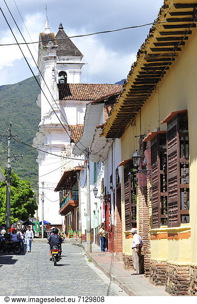 Kopfsteinpflaster  Straße  Stadt  Kolumbien  Südamerika