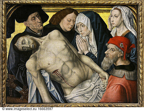 Kopie von Hugo van der Goes (1440-1482). Frömmigkeit  1480-1490. Sammlung Farnese. Nationalmuseum von Capodimonte. Neapel. Italien.