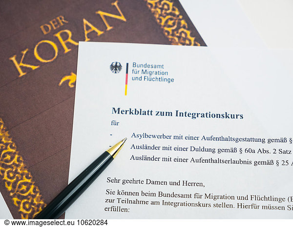 Koran and German document for naturalization