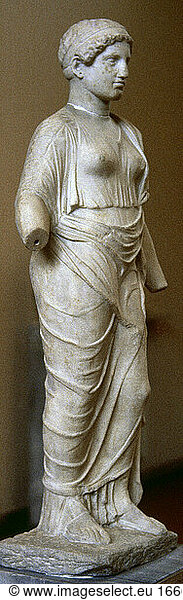 Kore-Persephone. Attika. Statue Ca. 420 V. CHR. Nationales Archäologisches Museum. Athen. Griechenland.