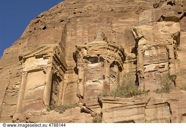 Korinthisches Grab Petra Jordanien Südwest-Asien