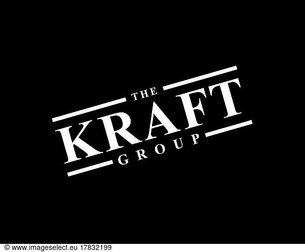 Kraft Group  gedrehtes Logo  Schwarzer Hintergrund