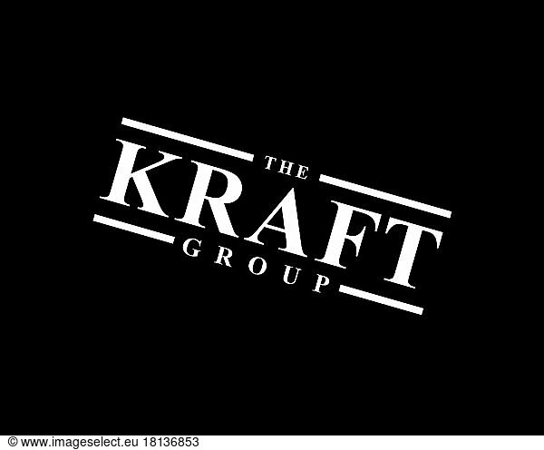 Kraft Group  gedrehtes Logo  Schwarzer Hintergrund B