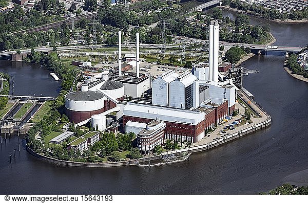 Kraft-Wärme-Kopplungsanlage Tiefstack  Billbrook  Hamburg  Deutschland  Europa