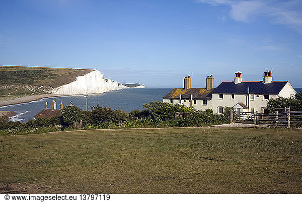 Kreidefelsen der Seven Sisters von Seaford Head  East Sussex  England