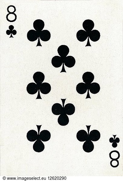 Kreuz 8 aus einem Spiel von Goodall & Son Ltd.  um 1940. Künstler: Unbekannt.